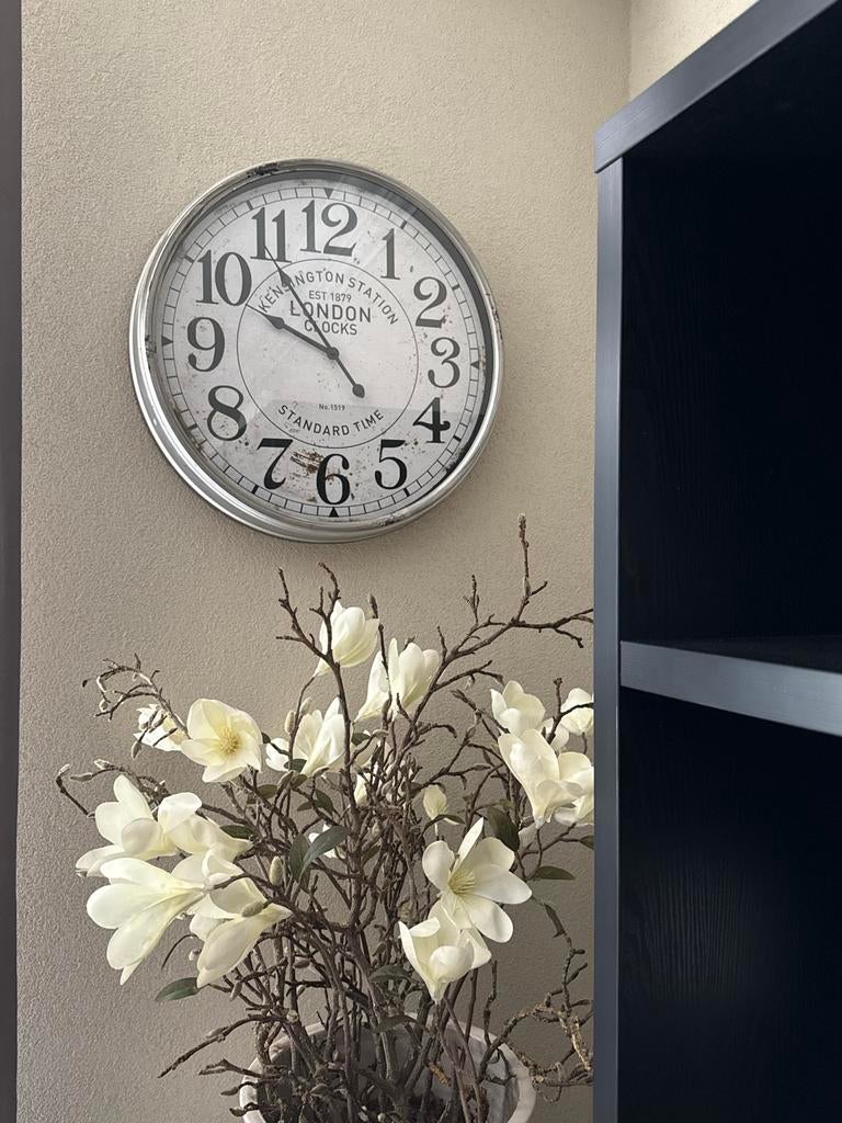 Grote Kensington Station Wandklok - London Clocks, Ophalen, Gebruikt, Analoog, Wandklok
