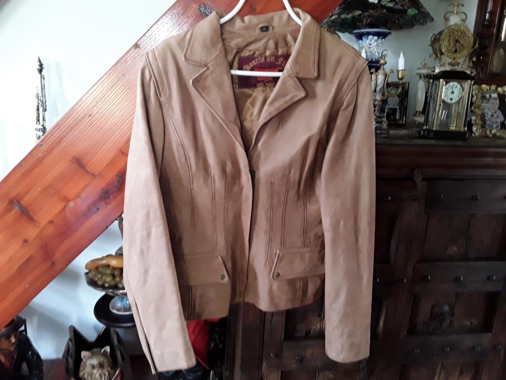 Licht bruine  leren jas, Ophalen of Verzenden, Zo goed als nieuw, Maat 46/48 (XL) of groter, Bruin