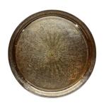 Grote ronde verzilverde schaal, Antiek en Kunst, Ophalen of Verzenden