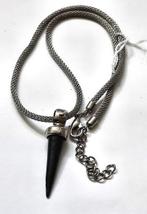 Aparte zilverkleurige gaasketting met kegelhanger (5531-148), Ophalen, Nieuw, Zilver, Overige materialen