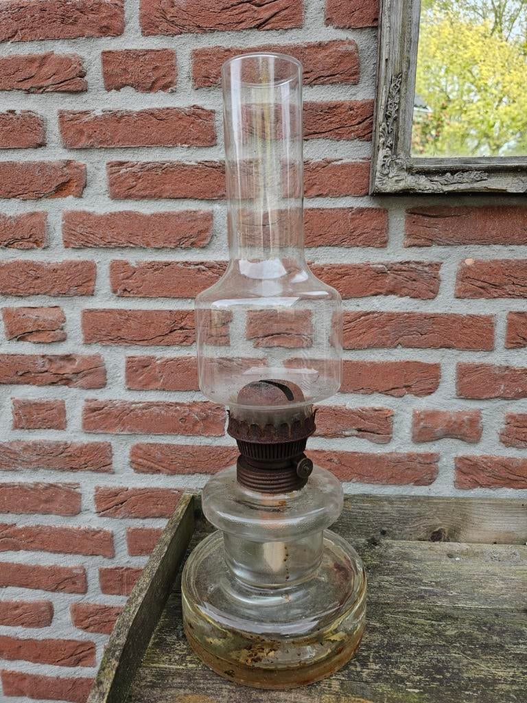 Vintage grote staande olielamp, Ophalen