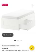 IKEA BRIMNES BED FRAME WITH STORAGE 90-200 CM, Doos, 60 cm of meer, Minder dan 35 cm, Ophalen of Verzenden