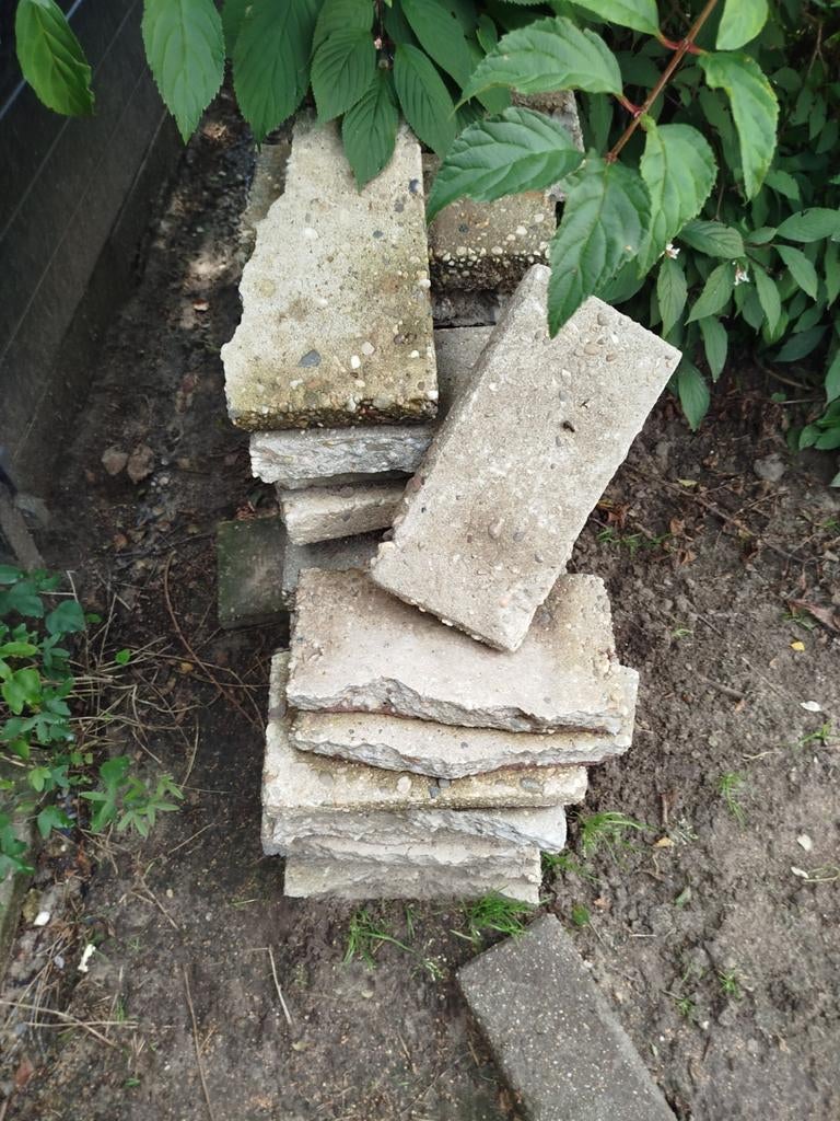 Gebroken 30x30 voor bloembak, Tuin en Terras, Ophalen, Gebruikt, Beton, Terrastegels