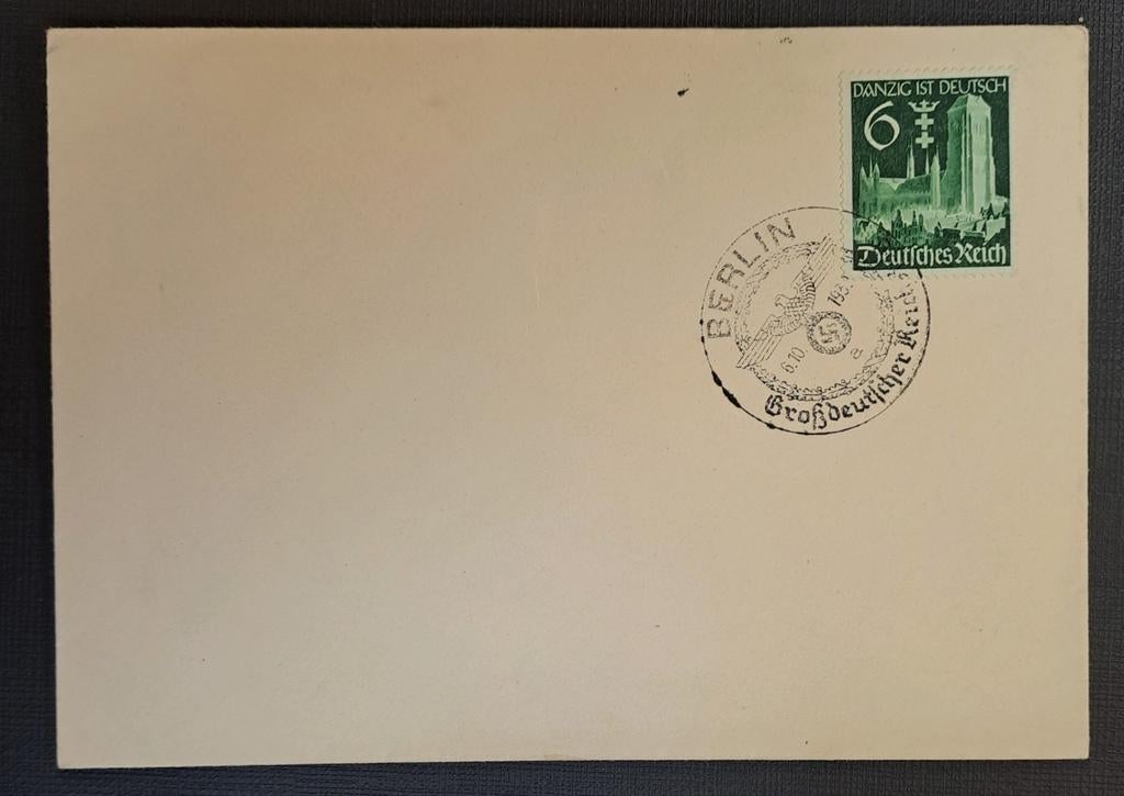 Enveloppe Duits Reich 1939 - Danzig ist Deutsch, Ophalen of Verzenden, Overige periodes, Gestempeld