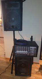 Complete Phonic geluidset, met kabels en statieven, Ophalen of Verzenden, Gebruikt, Minder dan 500 watt