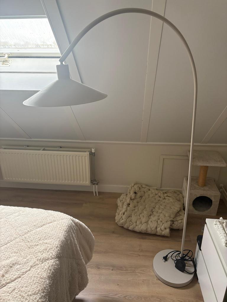 KARWEI vloerlamp Philou beige, Huis en Inrichting, Lampen | Vloerlampen, Ophalen, Gebruikt, Metaal, 150 tot 200 cm