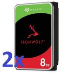 2x IronWolf 8TB (GARANTIE tot sep-2028), Computers en Software, Harde schijven, Intern, Server, Nieuw, Ophalen of Verzenden