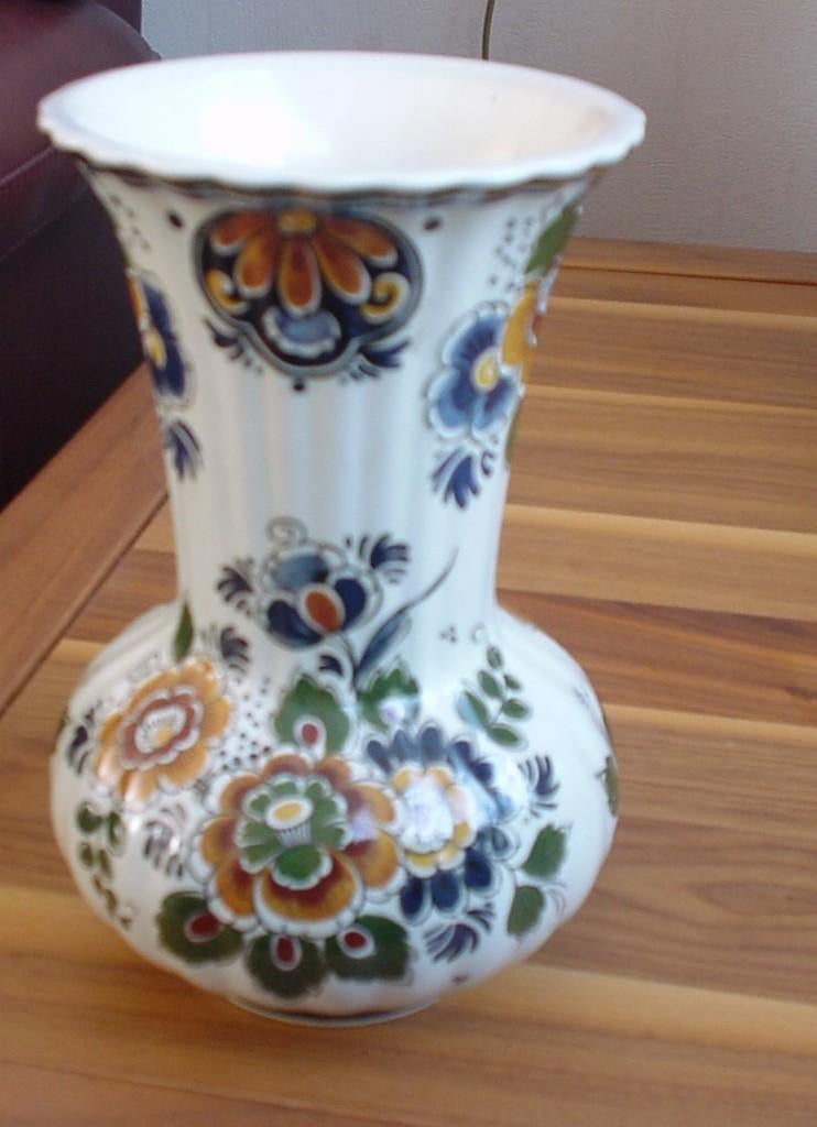 Delft Polygroom genummerde vaas - fraaie (kaststel)vaas, Ophalen