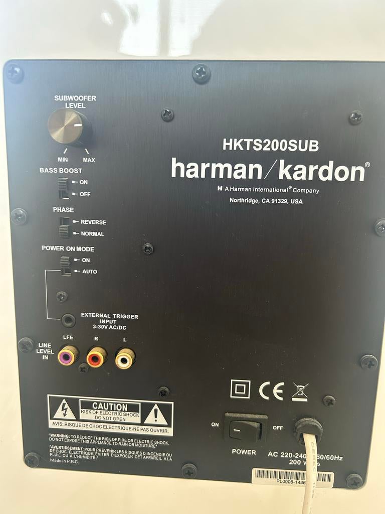 Harman Kardon HKTS200SUB 2.1 Surroundset met Subwoofer, Audio, Tv en Foto, Luidsprekers, Gebruikt, Complete surroundset, 120 watt of meer