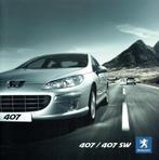 Folder Peugeot 407 en 407 SW (2009), Verzenden, Zo goed als nieuw, Peugeot