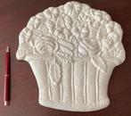 Keramiek Wandbord - MANCER Italy - Bloemenmand, Ophalen, Zo goed als nieuw