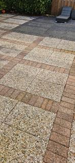 Grinttegels gratis afhalen! 100 en deel antraciet., Ophalen, Gebruikt, 10 m² of meer, Grind