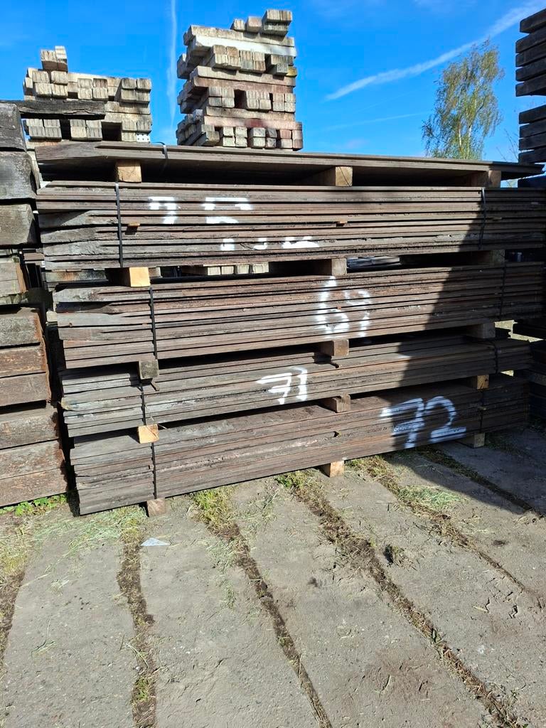 Damwandplanken | azobé planken | beschoeiing, Gebruikt, Planken, Ophalen of Verzenden, Hardhout