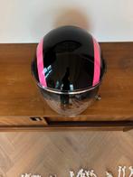 Scooter helm kind - Zwart met roze strepen, Ophalen of Verzenden, Zo goed als nieuw, Extra small of kleiner