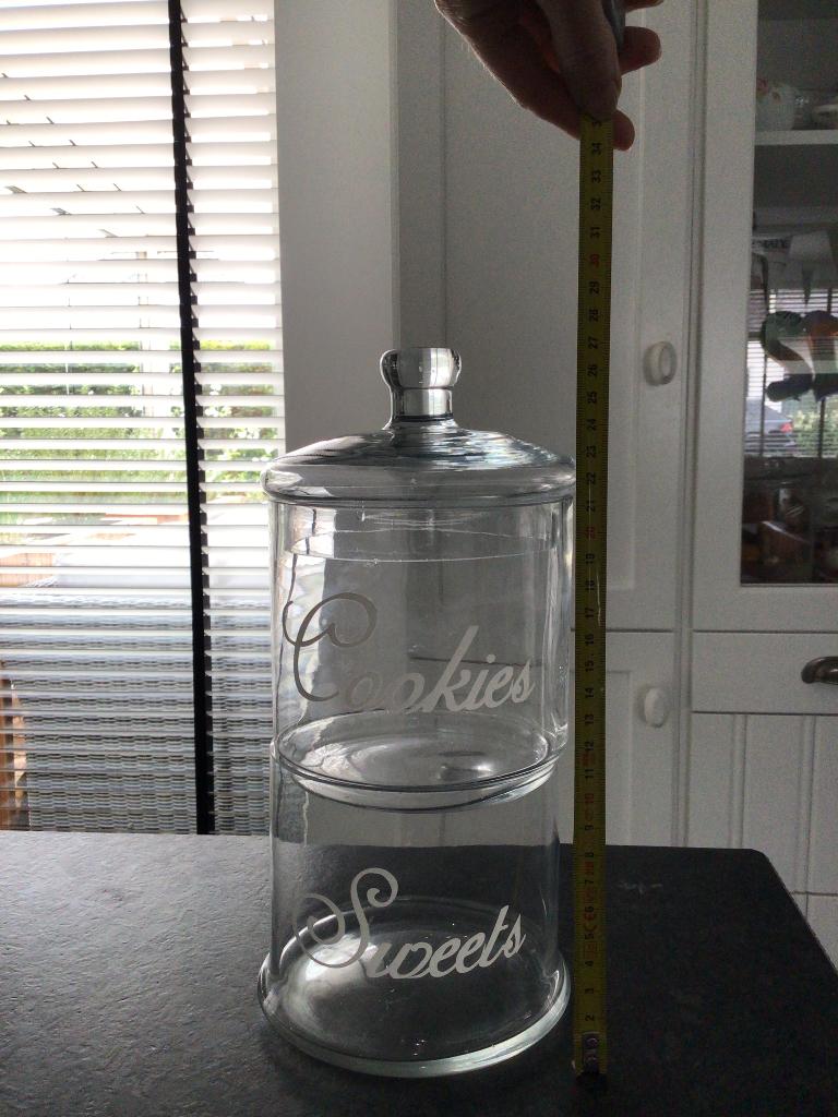 Glazen voorraadpot bewaarpot pot koektrommel schaal, Ophalen, Glas of Glazen, Overige stijlen, Glas