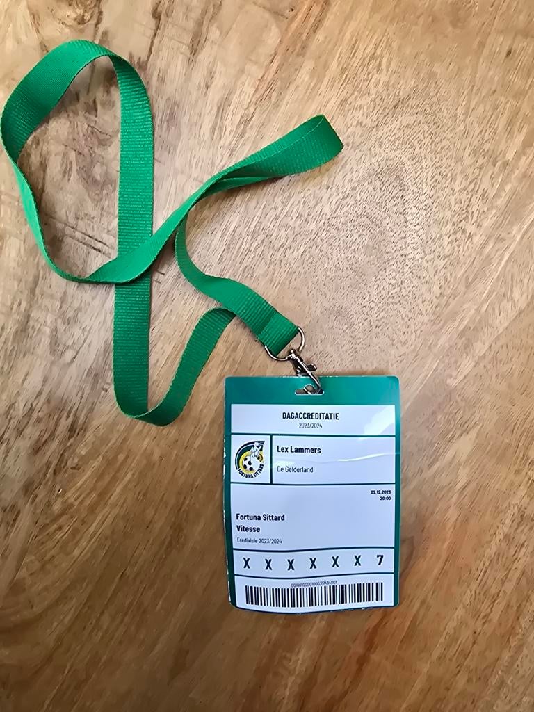 Dagaccreditatie Fortuna Sittard 2023/2024, Eén persoon