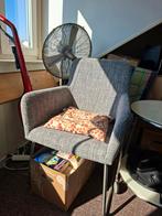 Grijze stoel met stoffen bekleding, Ophalen, Gebruikt, Eén, Stof