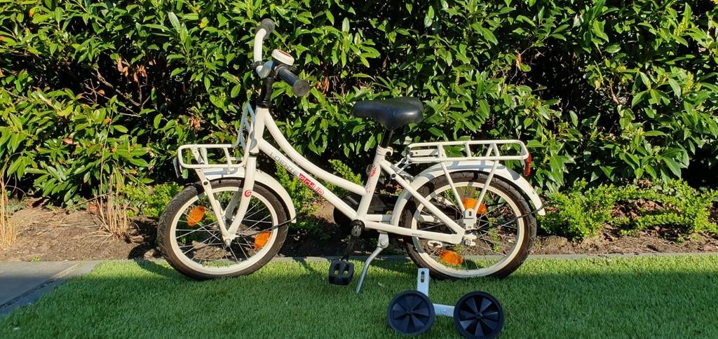 Meisjes fiets pick up transport 16 inch, Fietsen en Brommers, Ophalen, Zijwieltjes, 16 tot 20 inch, Loekie