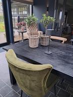 Oerdegelijke oude gave zwarte unieke eettafel, Ophalen, 200 cm of meer, 50 tot 100 cm, Zo goed als nieuw