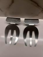 GROTE ZWARE KWALITEIT RVS SALADE HANDEN BESTEK BIJNA GRATIS, Ophalen of Verzenden, Zo goed als nieuw