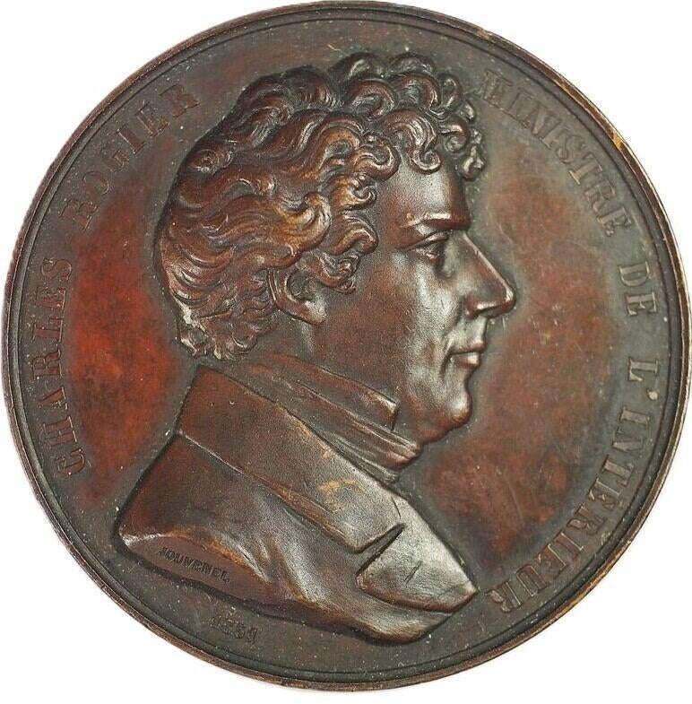 België penning 1853 Charles Rogier Jouvenel EF+, Postzegels en Munten, Ophalen of Verzenden, Overige materialen, Buitenland
