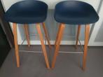 ***2x HAY about a stool AAS32 barkrukken (blauw)****, Ophalen, Hout, Met voetsteun, 60 tot 90 cm