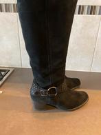 GABOR zgan zwarte laarzen met studs, Ophalen of Verzenden, Zo goed als nieuw, Zwart, Hoge laarzen