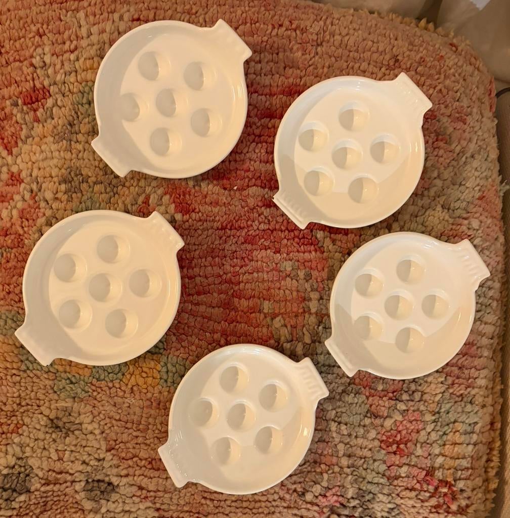 Creuset 5 slakkenschaaltjes gietijzer, Ophalen of Verzenden