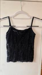 Zwarte kanten top, Kleding | Dames, Tops, Verzenden, Zwart, Gedragen, Maat 36 (S)