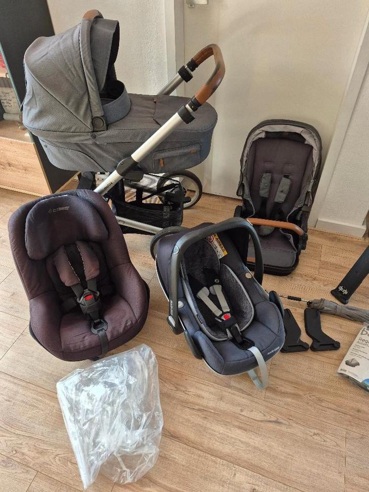 Complete Mutsy Nio, Kinderen en Baby's, Kinderwagens en Combinaties, Gebruikt, Combiwagen, Mutsy, Met autostoeltje, Met reiswieg