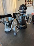 KitchenAid Artisan Mixer + Pasta Roller Set - Zwart, Witgoed en Apparatuur, Keukenmixers, Ophalen, 4 liter of meer, 3 snelheden of meer