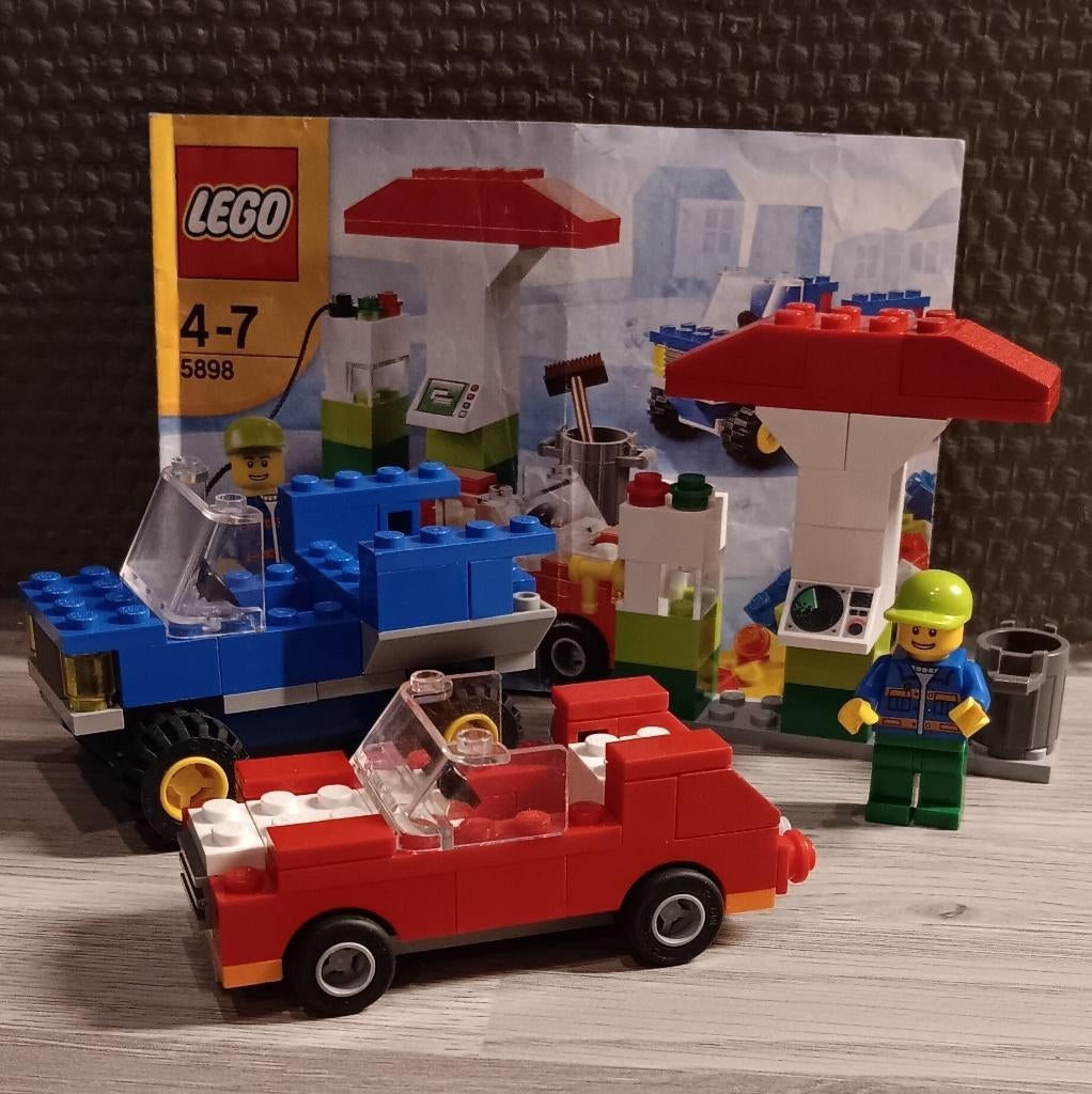 lego tankstation 5898, Gebruikt, Overige thema's, Lego, Ophalen of Verzenden