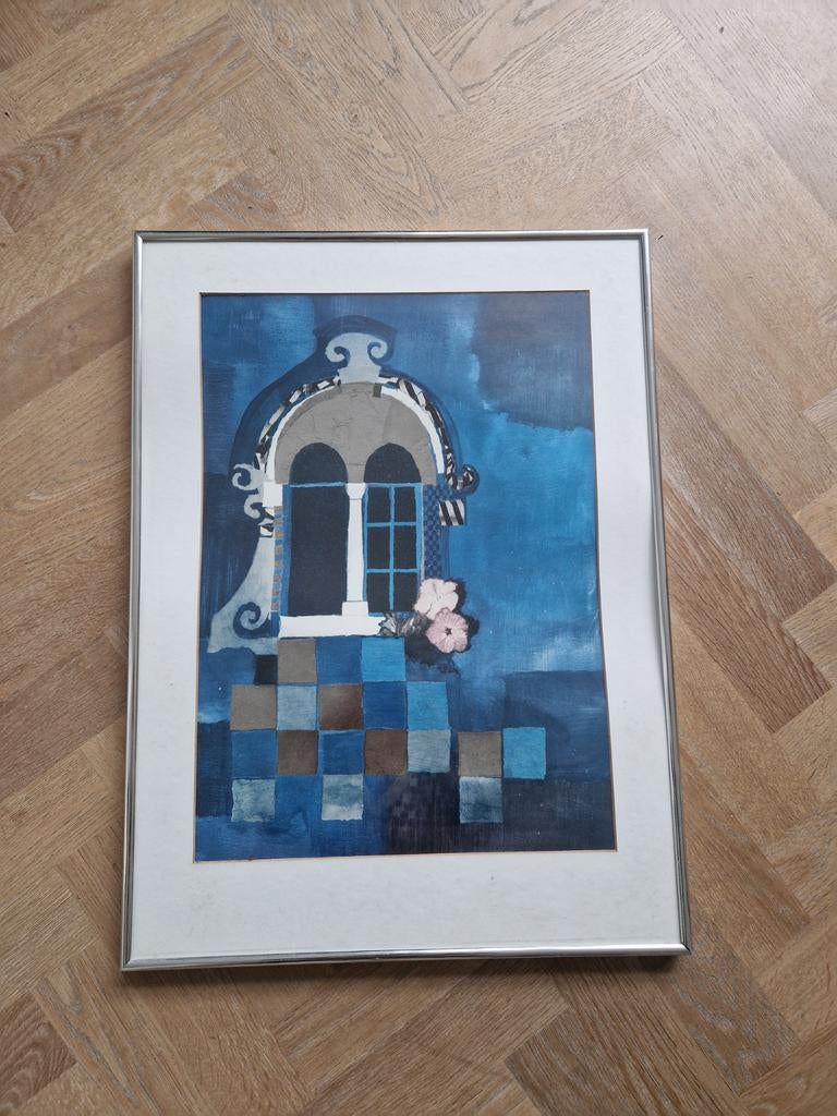 Werk rosina wachtmeister kunst blauw, Ophalen of Verzenden, Hout, Minder dan 50 cm