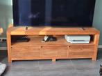 Teak TV meubel 'Resa' 160 cm - Onbehandeld, Ophalen, 25 tot 50 cm, 150 tot 200 cm, Minder dan 100 cm