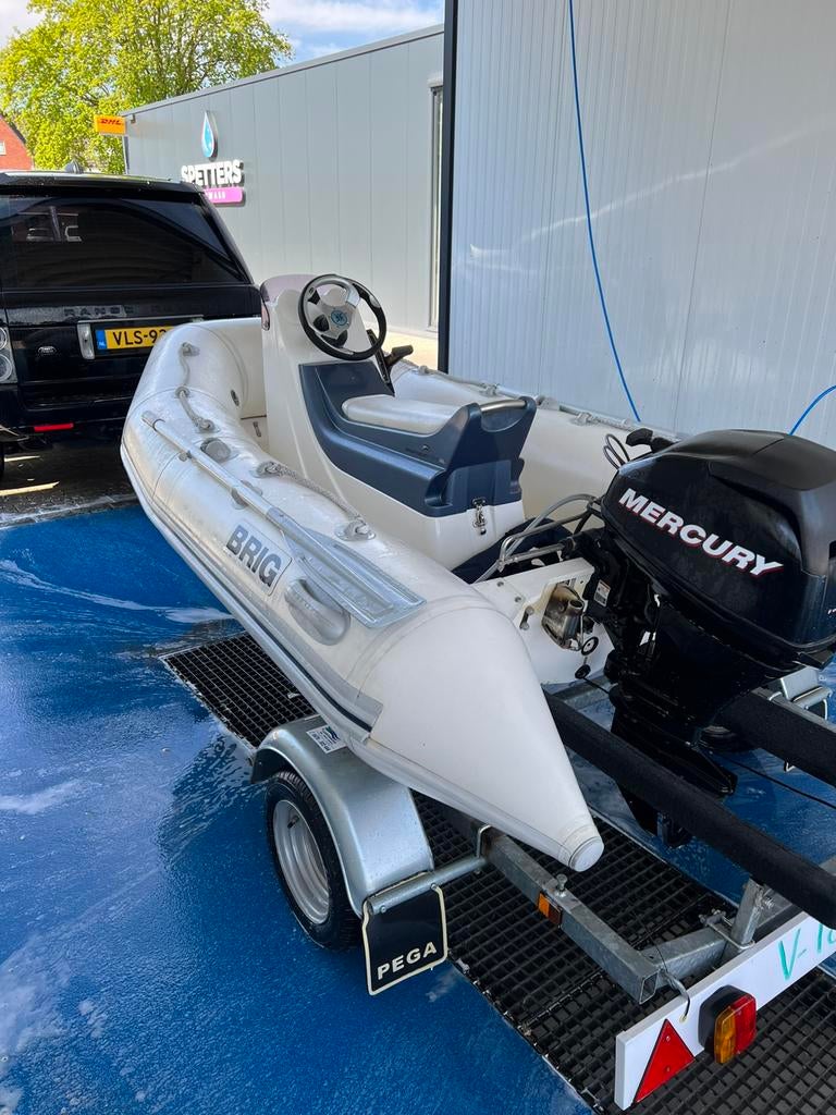 Brig Rib speed boot met 15 pk 4 tak Mercury en trailer, Watersport en Boten, Ophalen of Verzenden, Zo goed als nieuw, Minder dan 70 pk