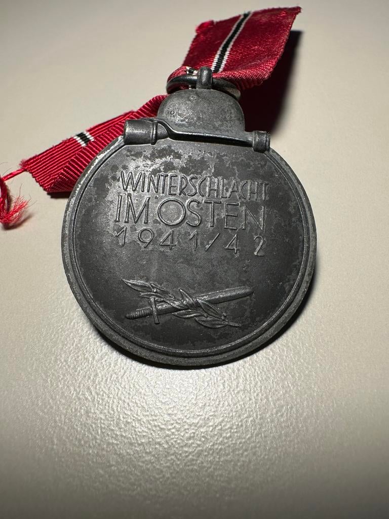 Oostfront Medaille WO2 Winterschlacht im osten WW2 Duits, Ophalen of Verzenden, Landmacht, Duitsland, Lintje, Medaille of Wings