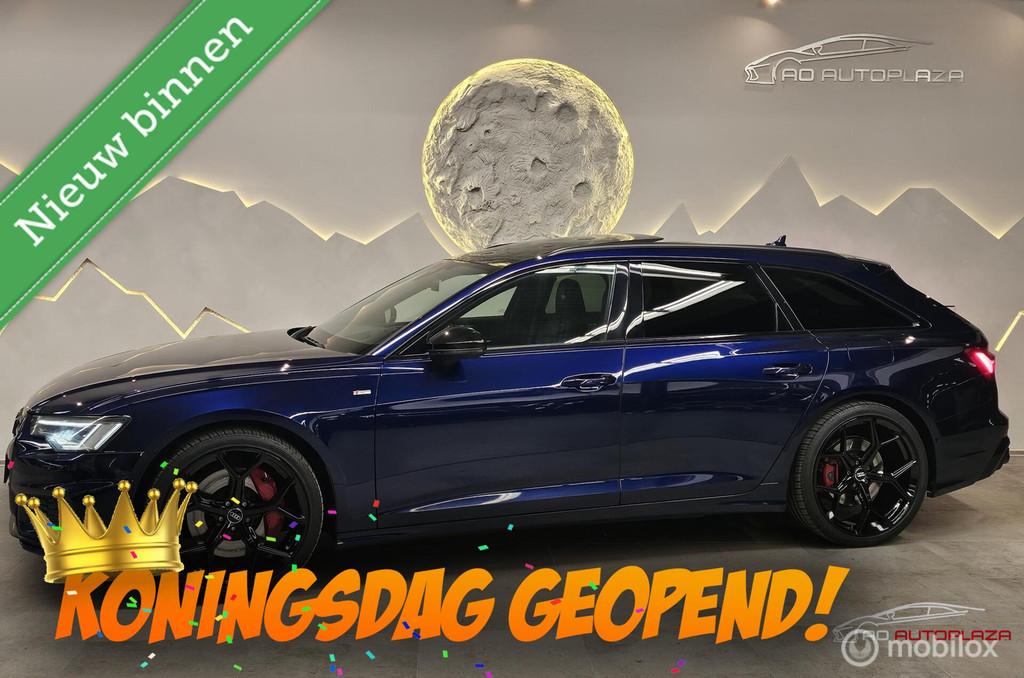 Audi A6 Avant 55 TFSI e quattro Competition Panorama/RS Seat, Auto's, Audi, Automaat, Zwart, Blauw, Leder
