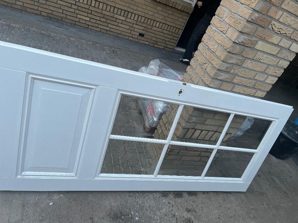 Binnendeur met glas opdek, Ophalen, Gebruikt, 80 tot 100 cm, Binnendeur