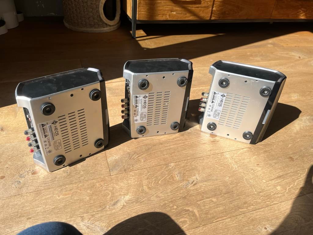 Denon HEOS HS1 Versterker - Set van 3, Gebruikt, Denon, Ophalen of Verzenden, Minder dan 60 watt