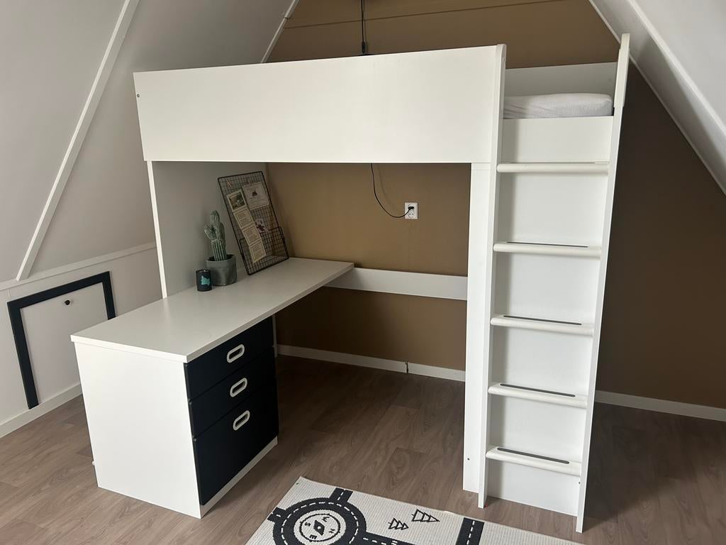 Hoogslaper met bureau, kast en opbergruimte, Ophalen, Gebruikt, Hoogslaper