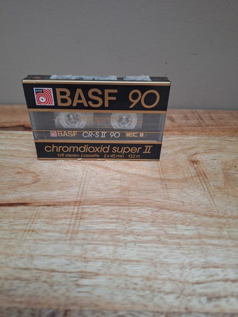 BASF 90 CR-S II chroomdioxid super II cassettebandje, Cd's en Dvd's, Cassettebandjes, Overige genres, 1 bandje, Ophalen of Verzenden