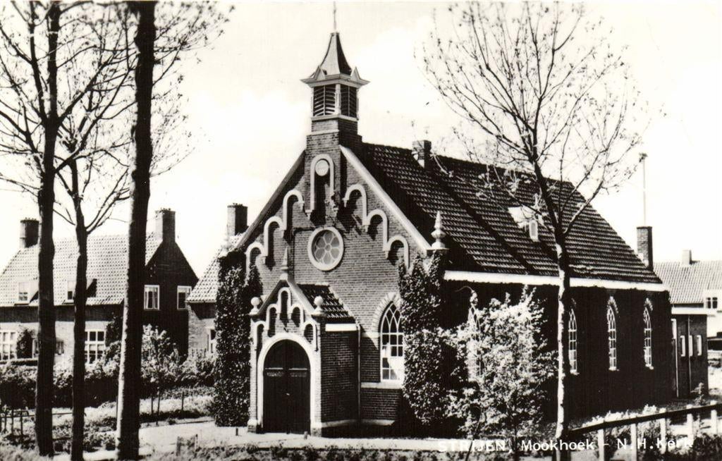 Strijen, Mookhoek - N.H. Kerk - ongelopen, Ophalen of Verzenden, 1960 tot 1980, Ongelopen, Noord-Brabant