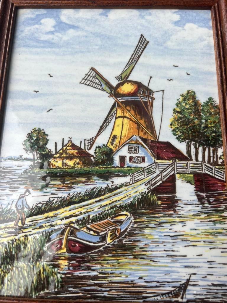 Hollands Landschap schilderij tegel, Ophalen of Verzenden