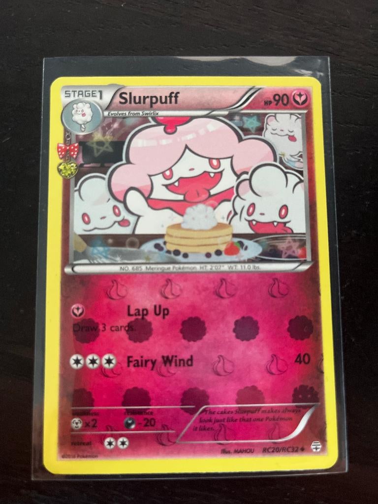 Pokemon kaart Slurpuff (GEN RC20), Ophalen of Verzenden, Nieuw, Losse kaart, Foil