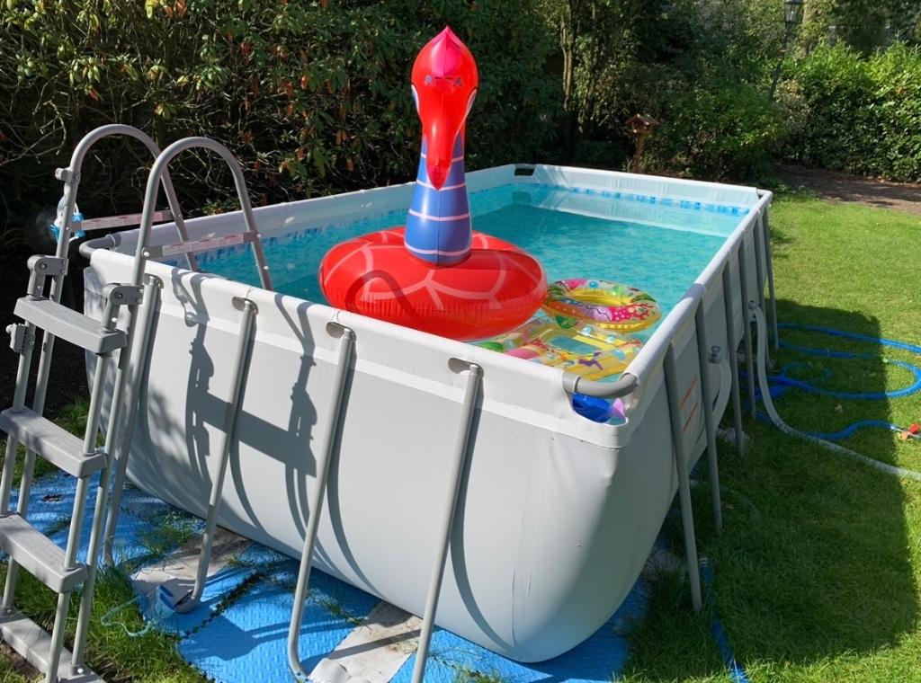 Bestway zwembad 4x2 m, slechts 2 mnd gebruikt!!, Ophalen, 200 tot 300 cm, 80 tot 120 cm, Zo goed als nieuw