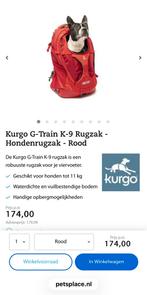 Kurgo hondenrugtas, Ophalen of Verzenden, Zo goed als nieuw