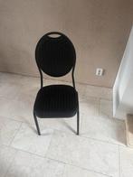 10 Zwarte Stackchairs - Ideaal voor evenementen en vergaderi, Ophalen, Zwart, Zo goed als nieuw, Metaal