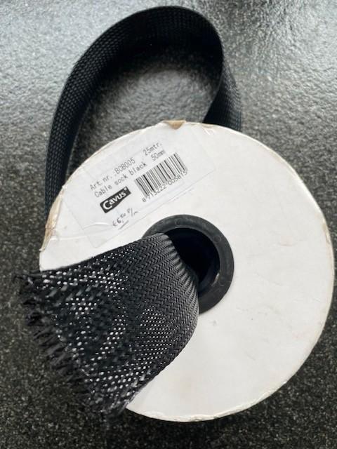 Kabelsok Cavus 50mm zwart, Audio, Tv en Foto, Audiokabels en Televisiekabels, Nieuw, Overige kabels, 10 meter of meer, Ophalen of Verzenden