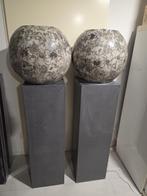 2 grijze zuilen 100cm hoog - met lood bekleed, Huis en Inrichting, Woonaccessoires | Zuilen en Pilaren, Ophalen, Gebruikt