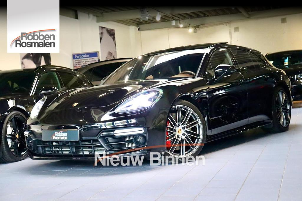 Porsche Panamera Sport Turismo 4.0 Turbo AKRA|PANO|MASSAGE|M, Auto's, Porsche, Automaat, Gebruikt, 4 stoelen, Zwart